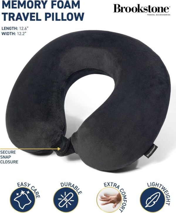 Broosktone Travel Neck Pillow - Lightweight Fleece... - Image 3