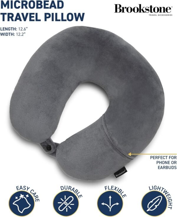 Brookstone Microbead Travel Head and Neck Pillow L... - Image 3