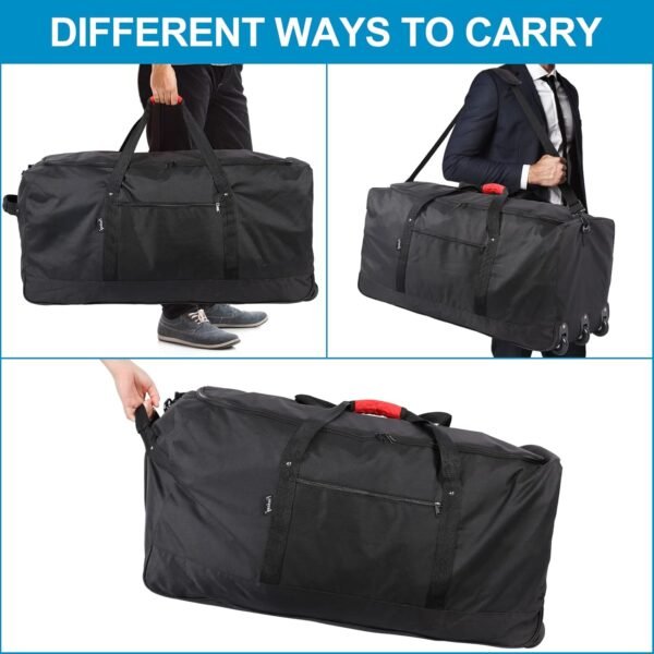 Finnhomy 120L Foldable Rolling Duffel Bag with 3 W... - Image 7