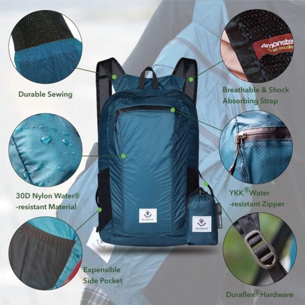 4Monster Hiking Daypack,Water Resistant Lightweigh... - Image 3