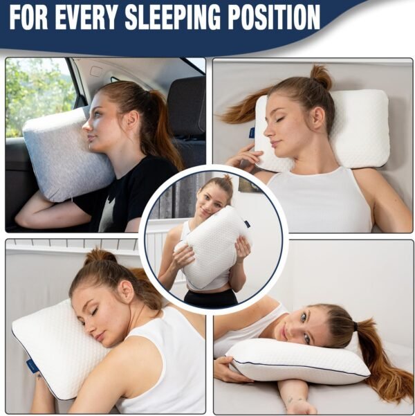 Memory Foam Pillow for Travel and Camping with Ext... - Image 3