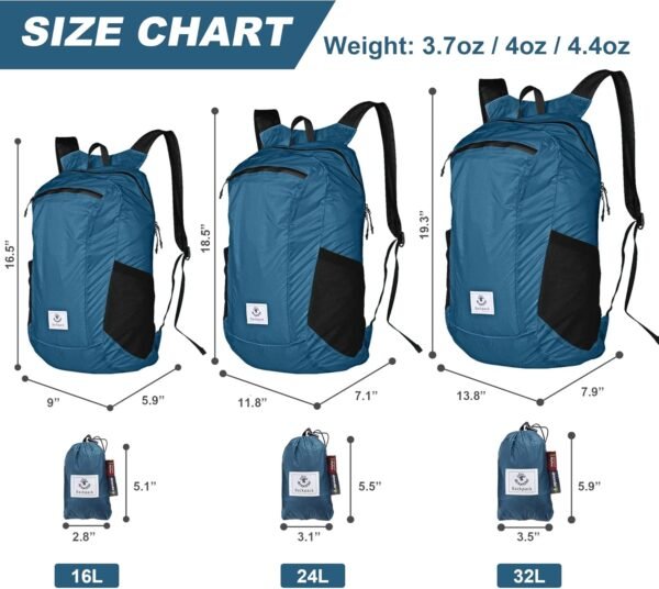 4Monster Hiking Daypack,Water Resistant Lightweigh... - Image 4