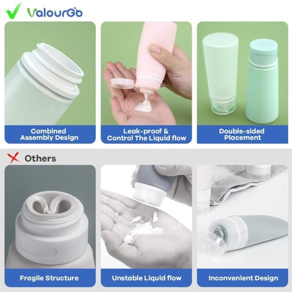 Valourgo Travel Bottles for Toiletries, Tsa Approv... - Image 4