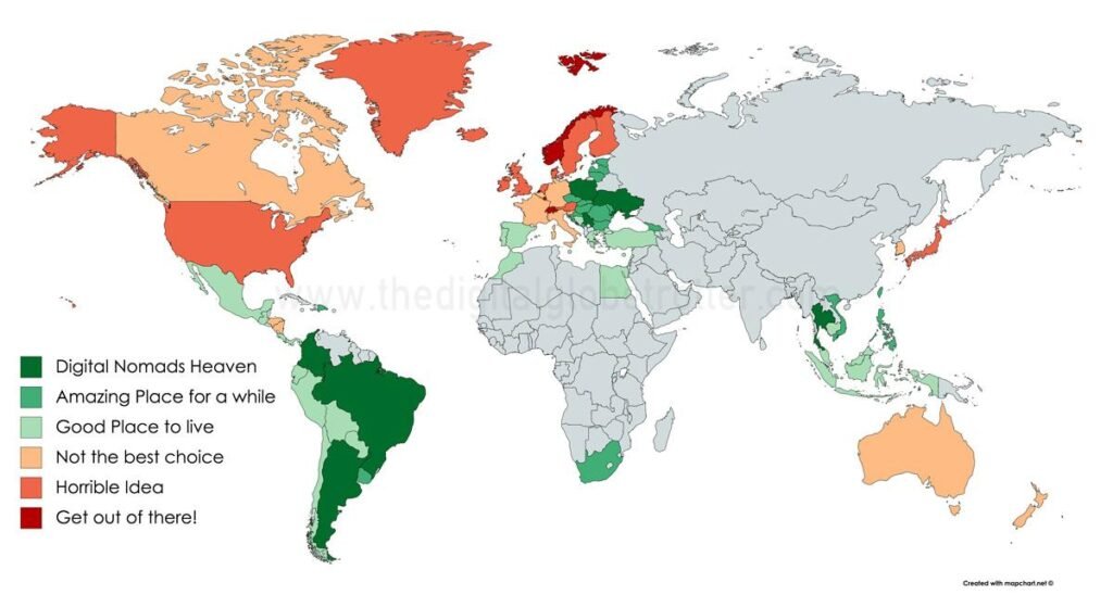 Top 10 Destinations for the Savvy Digital Nomad Adventurer