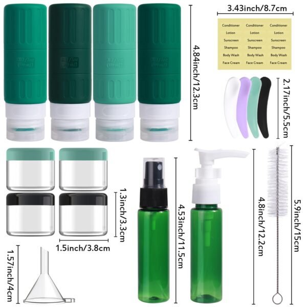 GLAMFIELDS Travel Bottles for Toiletries,TSA Appro... - Image 3