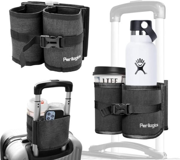 Perilogics Luggage Travel Cup Holder Hands Free Dr... - Image 2