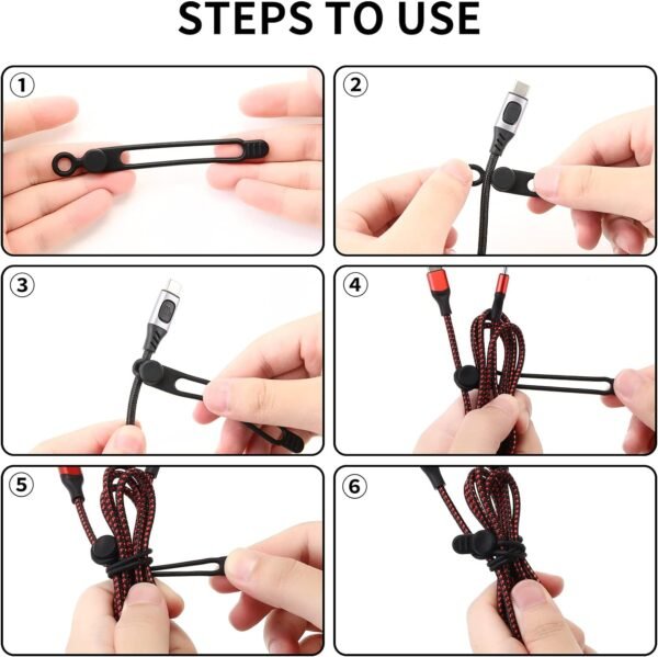 [20Park]UMUST Silicone Cable Ties,Reusable Cable M... - Image 3