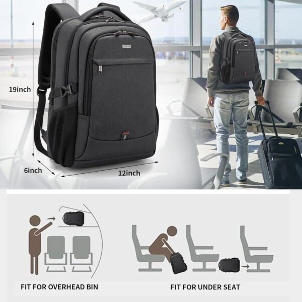 DUSLANG 17 Inch Laptop Backpack for Travel Water R... - Image 9