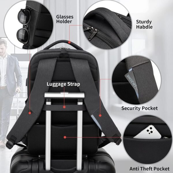 DUSLANG 17 Inch Laptop Backpack for Travel Water R... - Image 8