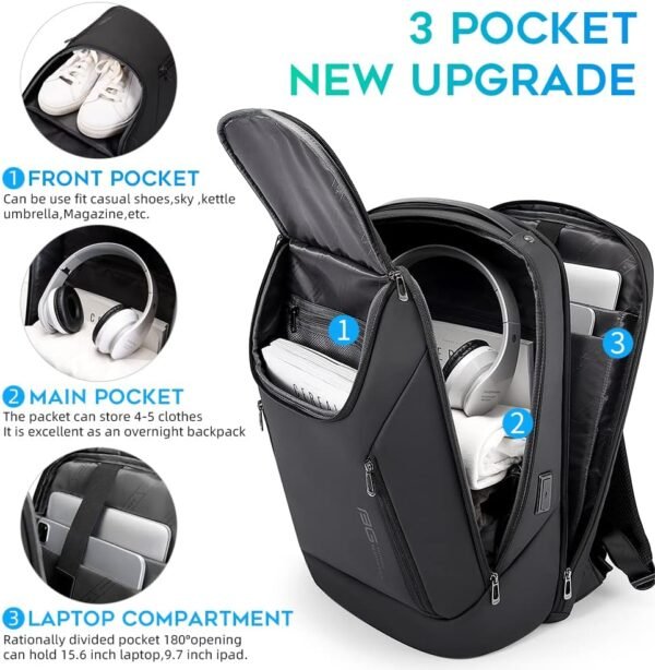 BANGE Business Smart Backpack Waterproof fit 15.6 ... - Image 3