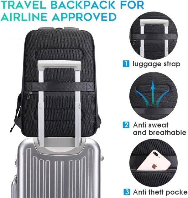 BANGE Business Smart Backpack Waterproof fit 15.6 ... - Image 5
