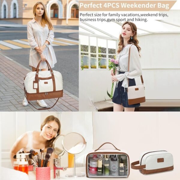 Wogarl Weekender Bags for Women Large Overnight Ba... - Image 3