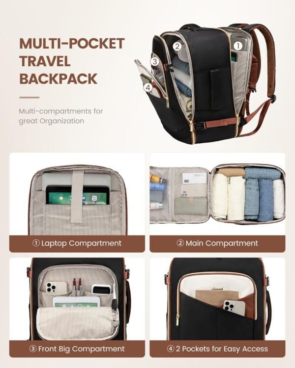 LOVEVOOK Large Travel Backpack for Women & Men, TS... - Image 6