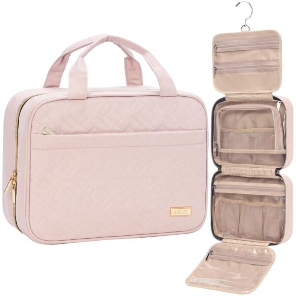 NISHEL Travel Toiletry Bag for women, Portable Han... - Image 2