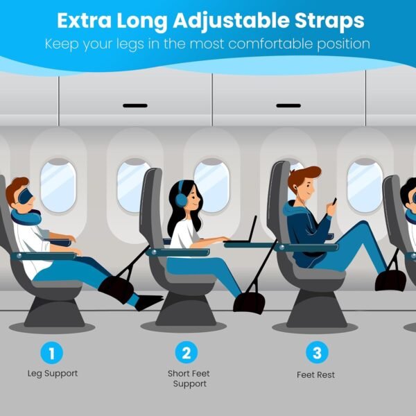 Airplane Foot Hammock 2-Pack Travel Essentials, Po... - Image 5