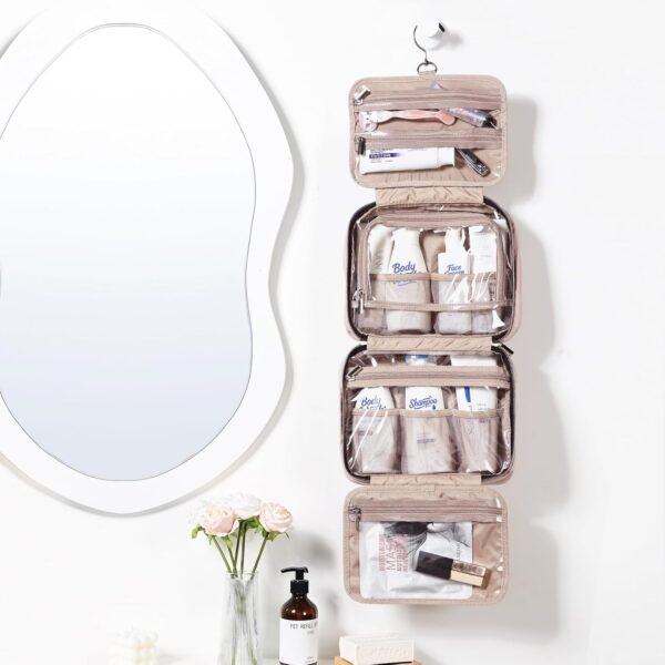 NISHEL Travel Toiletry Bag for women, Portable Han... - Image 3