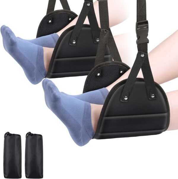 Airplane Foot Hammock 2-Pack Travel Essentials, Po... - Image 2
