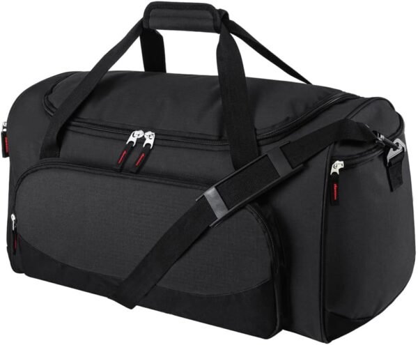 Gym Bag for Men - 55L Black Durable Large Duffle B... - Image 2