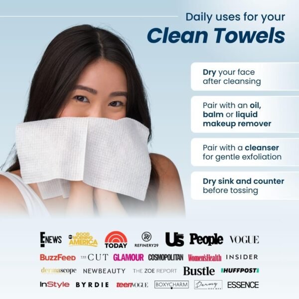 Clean Skin Club Clean Towels XL, 100% USDA Biobas... - Image 7