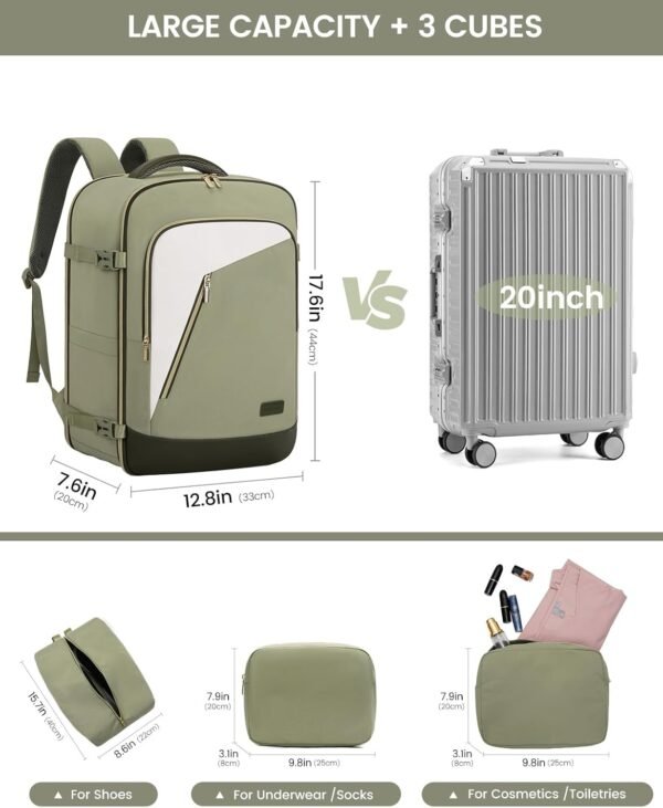 LOVEVOOK Travel Backpack for Women, 40L Carry on B... - Image 5