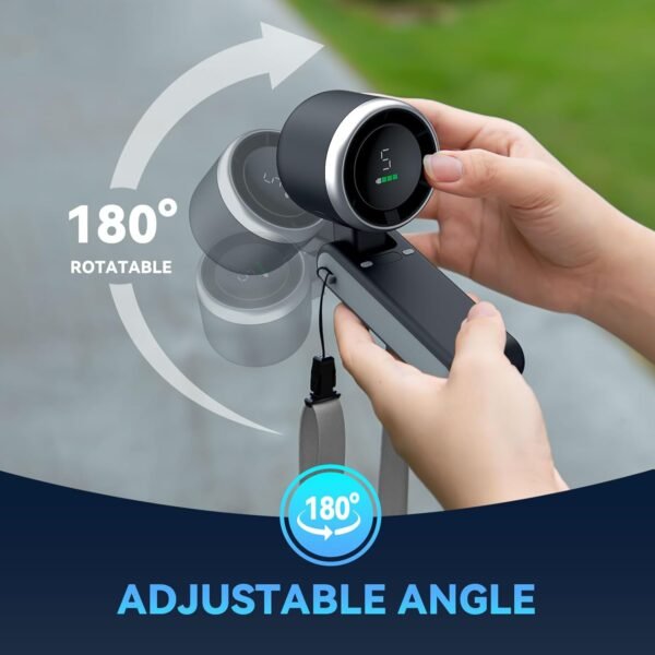 Portable Handheld Turbo Fan, 5 Gear Wind, Battery ... - Image 8