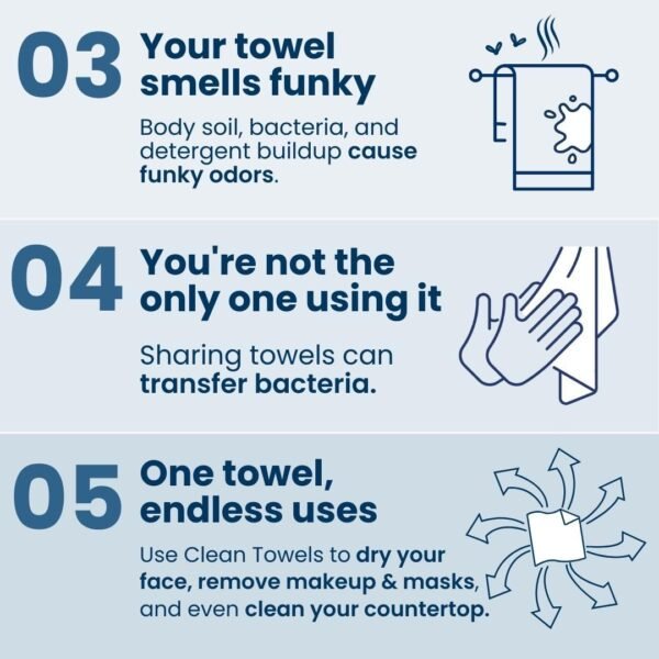 Clean Skin Club Clean Towels XL, 100% USDA Biobas... - Image 6