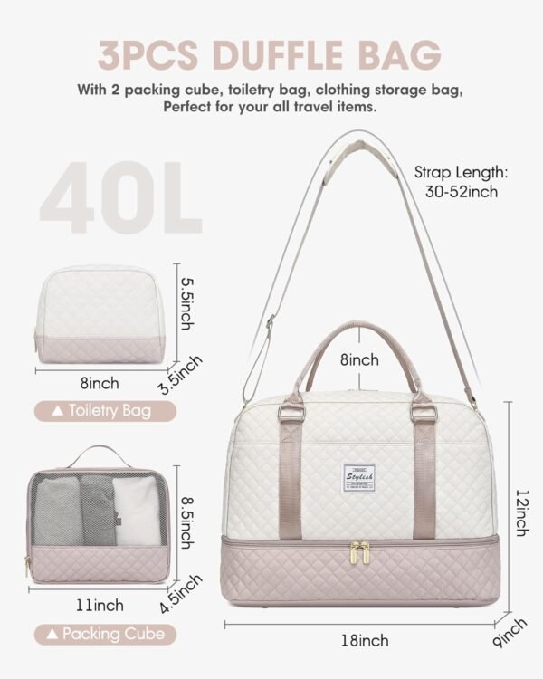 Travel Duffle Bag Weekender for Women: Travel Duff... - Image 9