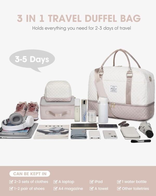 Travel Duffle Bag Weekender for Women: Travel Duff... - Image 4