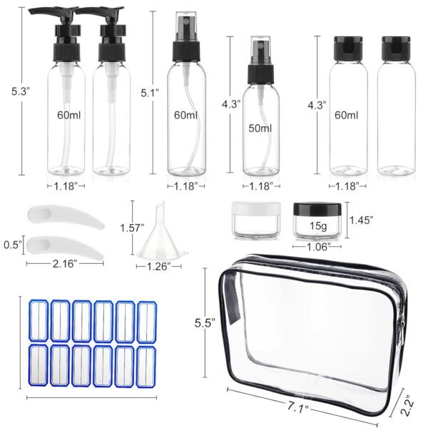 Cosywell Travel Size Bottles for Toiletries 13 Pac... - Image 3