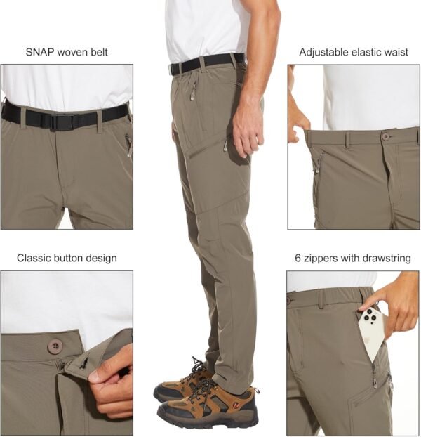Arunlluta Hiking Pants for Men, Hiking Travel Pant... - Image 4