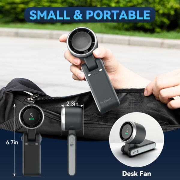 Portable Handheld Turbo Fan, 5 Gear Wind, Battery ... - Image 6