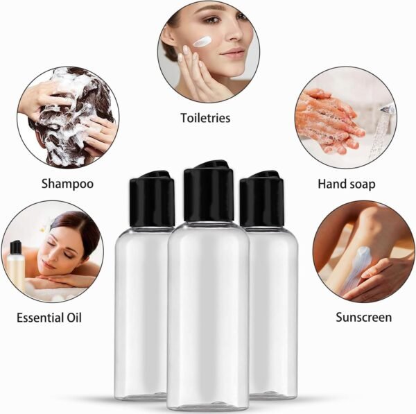 5 Pack 3.4 oz Travel Bottles for Toiletries TSA Ap... - Image 6