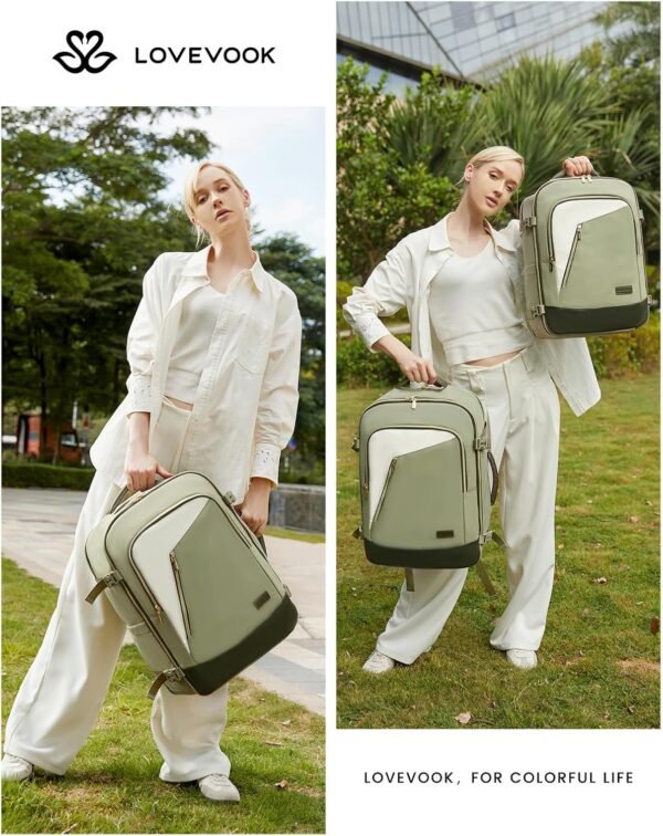 LOVEVOOK Travel Backpack for Women, 40L Carry on B... - Image 7