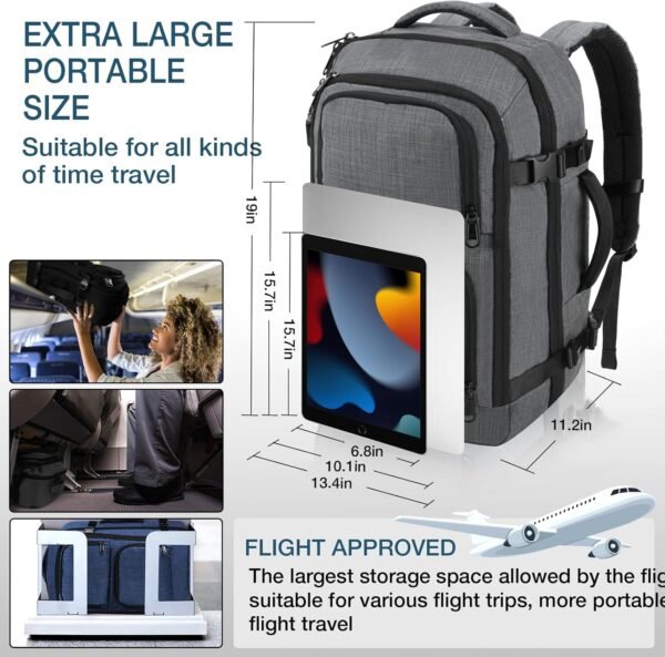 Dinictis 40L Travel Backpack Carry on Flight Appro... - Image 6