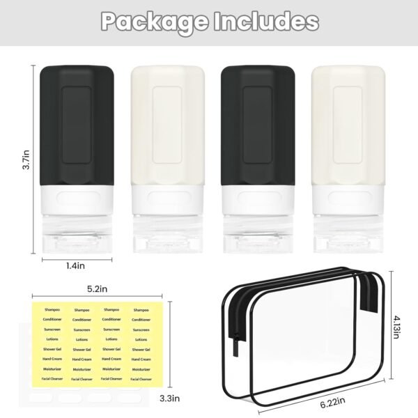 2 oz Travel Bottles, Small Travel Size Containers,... - Image 9