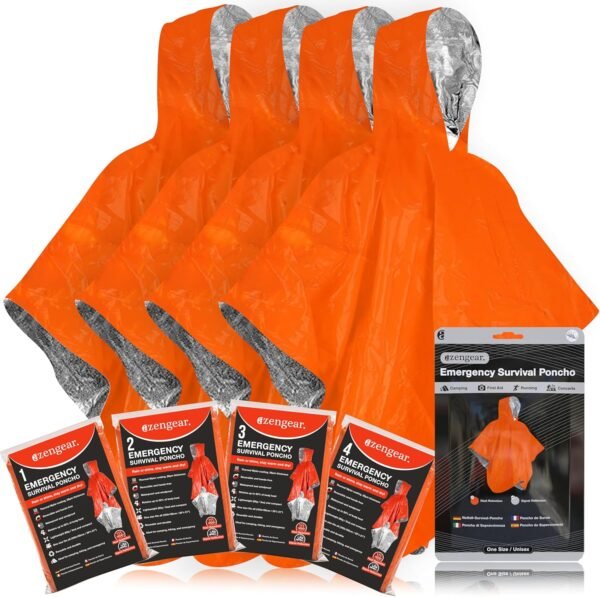 aZengear Emergency Survival Poncho (4pc) Thermal M... - Image 2